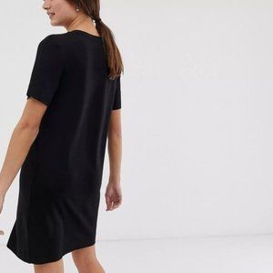 Mink Pink black faux suede t-shirt dress